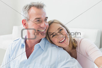 Portrait of a loving couple in the living room