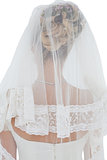 Rear view of bride in veil