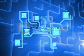 Composite image of technology interface