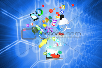 Composite image of computer applications