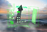 Composite image of security interface