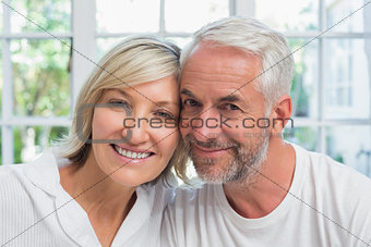 Close-up portrait of a happy mature couple
