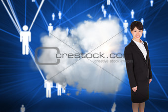 Composite image of smiling businesswoman