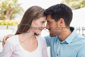 Loving couple looking at each other