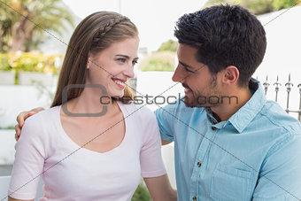 Loving couple looking at each other