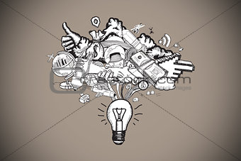 Composite image of ideas doodle