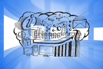 Composite image of business brainstorm doodle