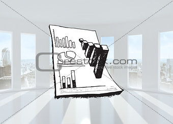 Composite image of data analysis doodle