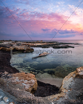 Bay in the Mediterranean Sea in the Morning