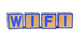 WiFi - Colored Childrens Alphabet Blocks.