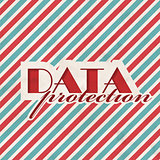 Data Protection Concept on Striped Background.