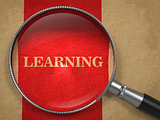Learning - Magnifying Glass Concept.