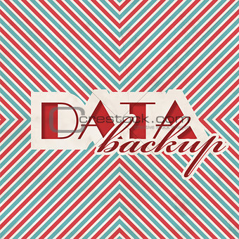Data Backup Concept on Striped Background.