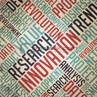 Research Innovation - Vintage Wordcloud.