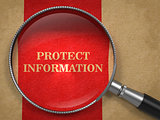 Protect Information - Magnifying Glass.