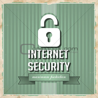 Internet Security Concept in Flat Design.