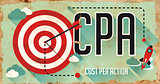 CPA Concept. Poster in Flat Design.