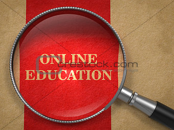 Online Education - Magnifying Glass.