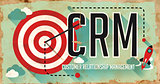 CRM Concept. Poster in Flat Design.