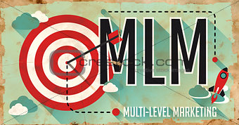 MLM Concept. Poster in Flat Design.