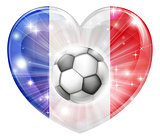 France soccer heart flag