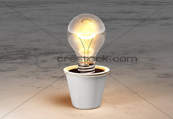 Light bulb in a vase