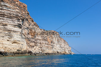 rocks in lampedusa island sicily - italy