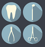 Dental theme flat icons