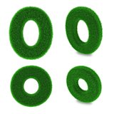 Letter O made of grass