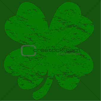 Grunge four-leaf clover