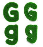 Letter G made of grass