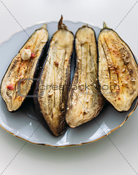 Gggplant on a platter - gourmet food
