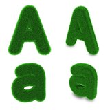 Letter A made of grass
