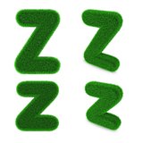 Letter Z made of grass