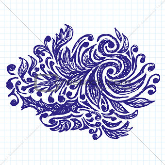 Vector Sketch Background With Pen Drawn Patterns