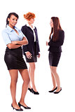 young african business woman and female team isolated