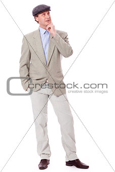 adult successful smiling man in casual business outfit isolated