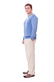 adult caucasian man in casual outfit isolated