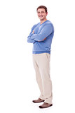 adult caucasian man in casual outfit isolated