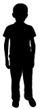 a poor body silhouette vector