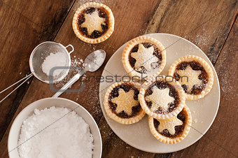Traditional Christmas fruit mince pies