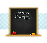 Wooden chalkboard for restaurant menu