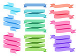 colorful ribbon set, vector