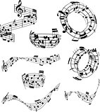 Abstract music notes 