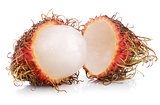 Rambutan fruit isolated on white