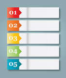 Set of 5 Numbered Paper Style Headers