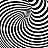Design monochrome vortex movement illusion background. Abstract 