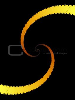 Yellow fractal spiral