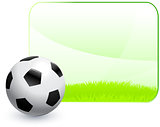 Soccer Ball with Blank Nature Frame Background