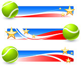 Tennis Balls with Patriotic U.S. Banner